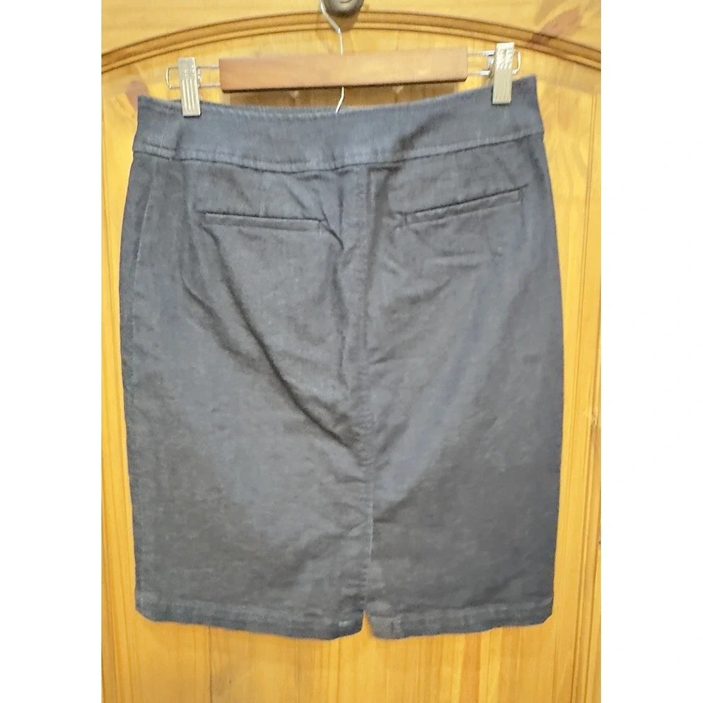 Talbots Dark Denim Pencil‎ Skirt Size 2 Classic High Waist Casual Office Modest